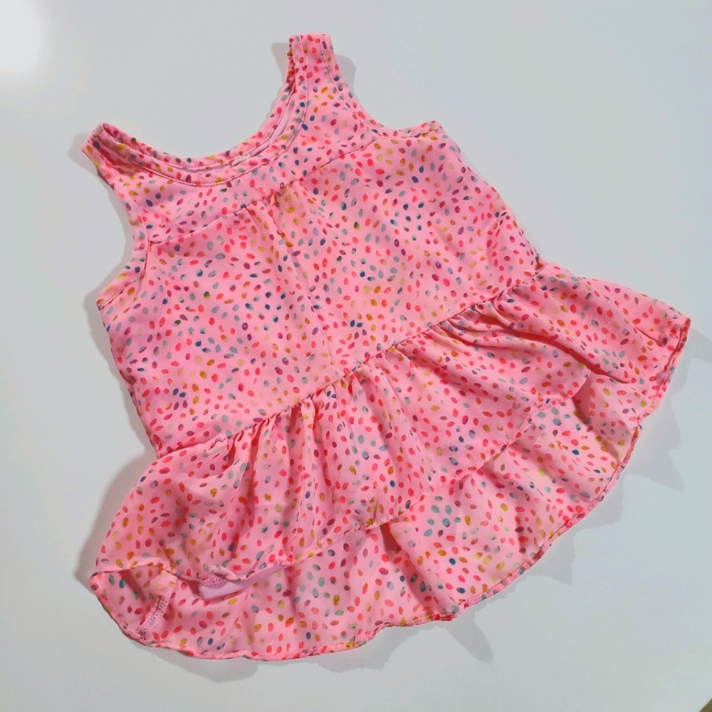 Lovely pink chiffon sleeveless tops